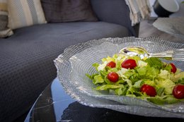 Gennemsigtig bølgskæring 36 cm