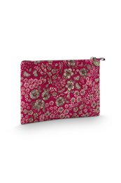 Charly Cosmetic Flat Pouch Medium Quilted Daisy Dreams Red 24x1x15.5cm