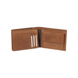 K12220UB | Herenportemonnee van echt volnerf leer, naakt. Kleur leer. RFID-bescherming. Afmetingen gesloten: 11,5 x 8,3 x 2 cm Verpakking: Geschenkdoos onder/deksel