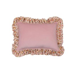 Decorative pillow with frill "green garden"