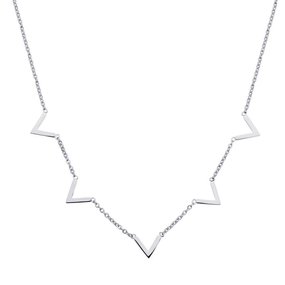 Queen V Necklace Silver