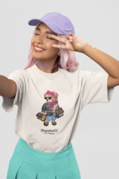 Oversized T-shirt Shopaholic Bear