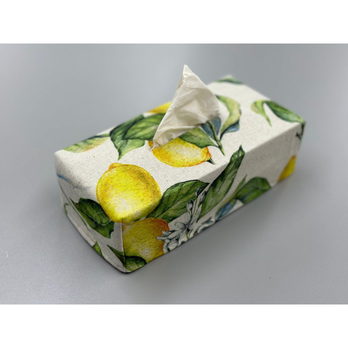 Tissue Box Cover | Citron linned