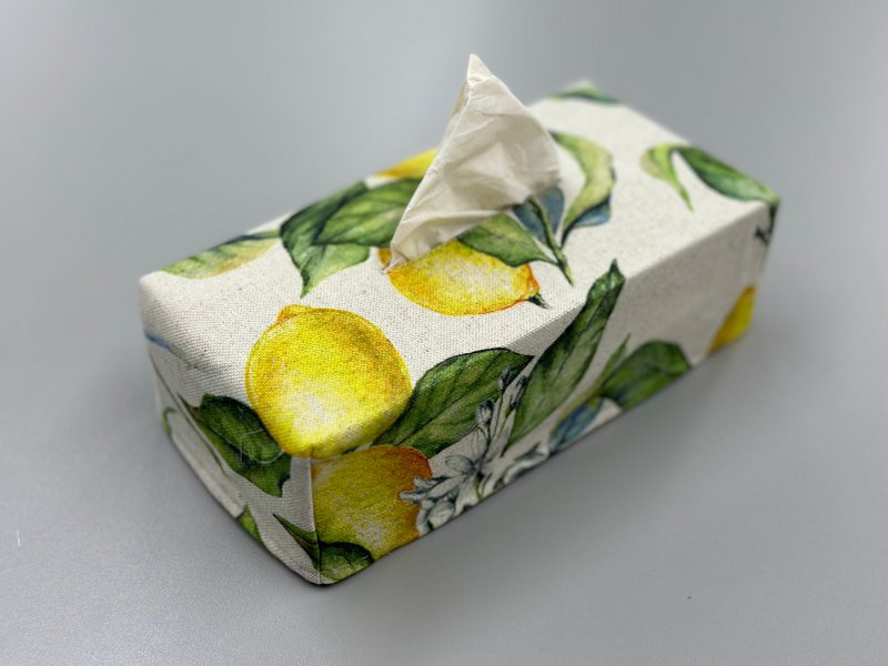 Tissue Box Cover | Citron linned