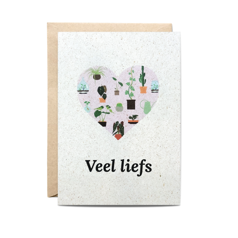 Postkarte + Umschlag Veel liefs!