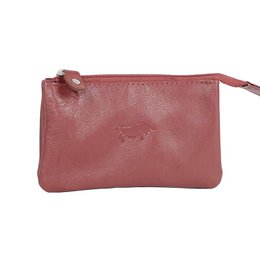 Leather Key Pouch In 11 Colors - With Zipper And Key Rings - Arrigo