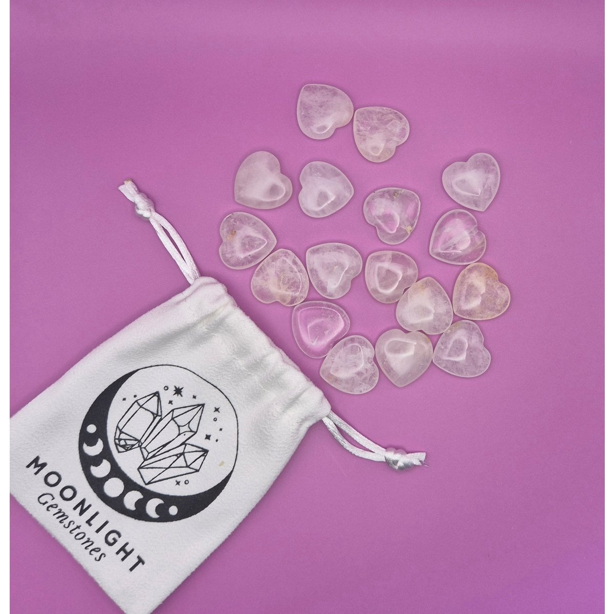 Mini Heart - Clear Quartz pocketstone worry stone