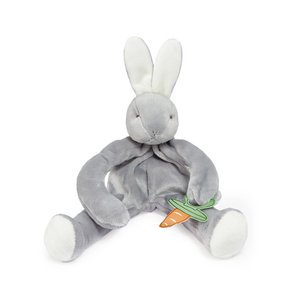 Bunnies By The Bay Kuscheltuch mit Schnullerhalter Kaninchengrau
