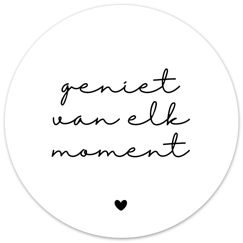 Wall circle enjoy every moment white