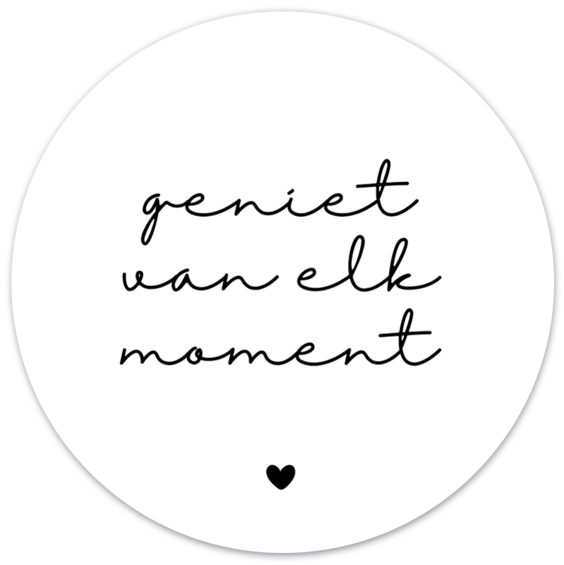 Wall circle enjoy every moment white