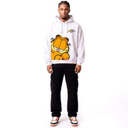 Garfield bedruckter Kapuzenpullover Weiß