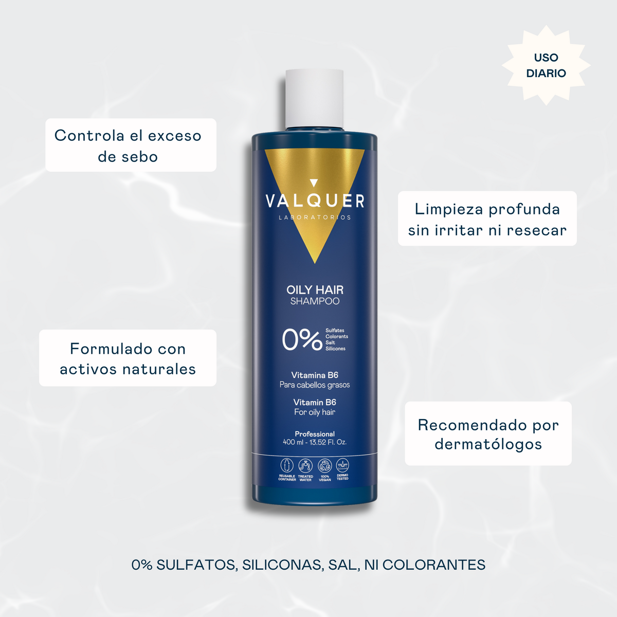 Champú para Cabello Graso - 0% Sin Sulfatos