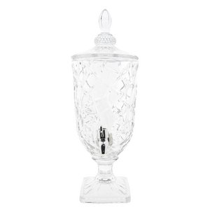 Sapkan met kraan en deksel , Glas Ø 16x46 cm / 3000 ml