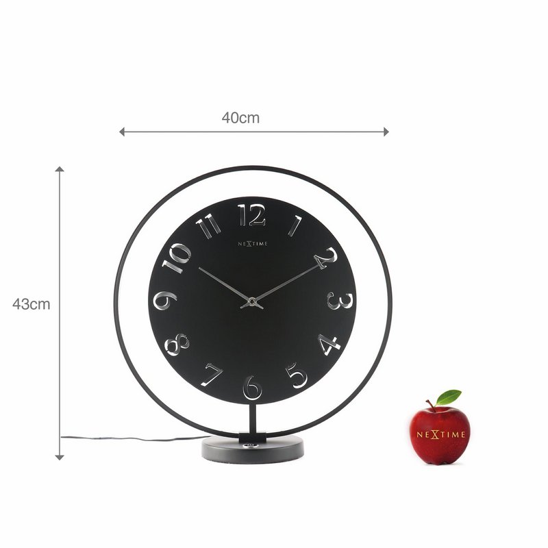 Horloge de table - 40 x 40,5 cm - Métal - Unité lumineuse - 'Ting Table'