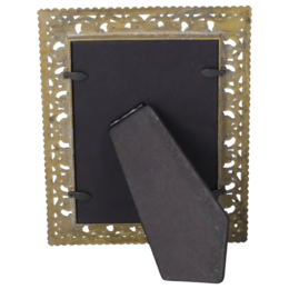 Metal photo frame with rhinestones waves and drops 20x15 cm