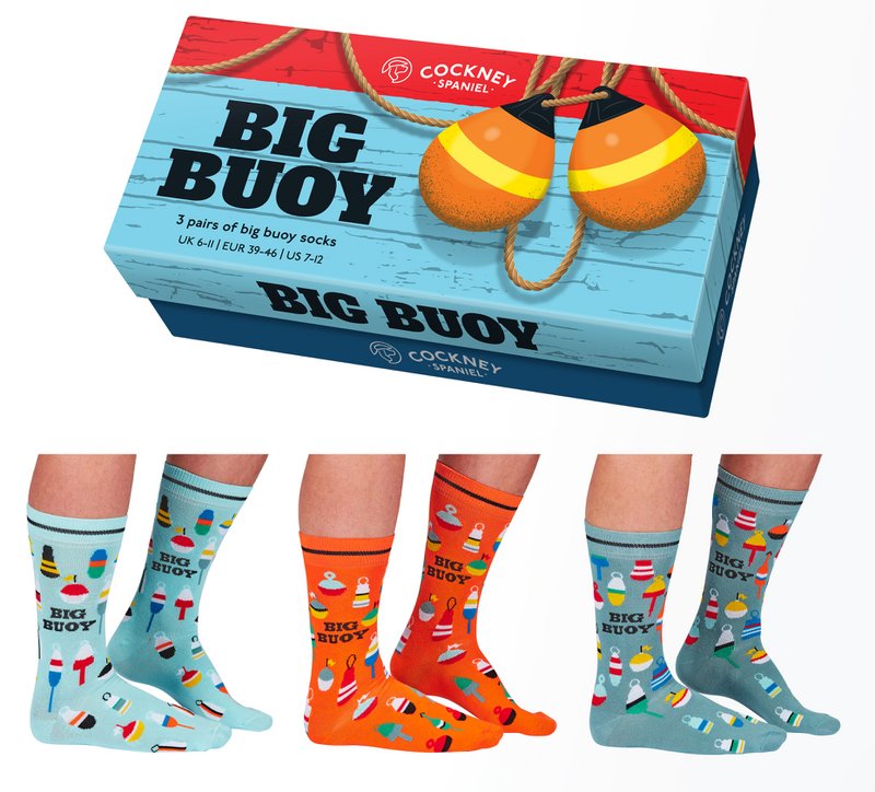 Herensokken Big Buoy Multipack 3 paar 39-46 Cadeaudoos Geschenkpakket