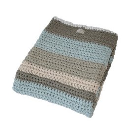 Baby crib blanket mixed light blue - Mamas 4 Mamas