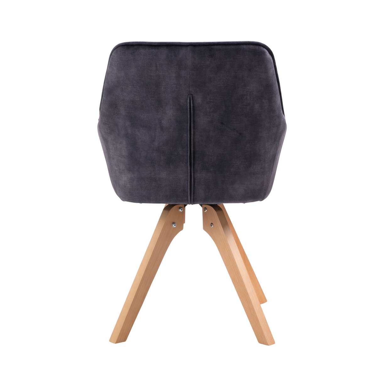 Armchair vintage velvet velor, black