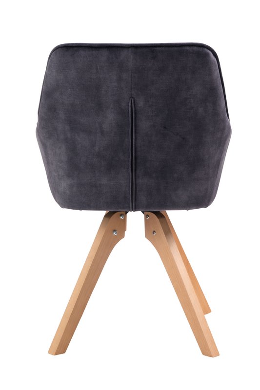 Armchair vintage velvet velor, black