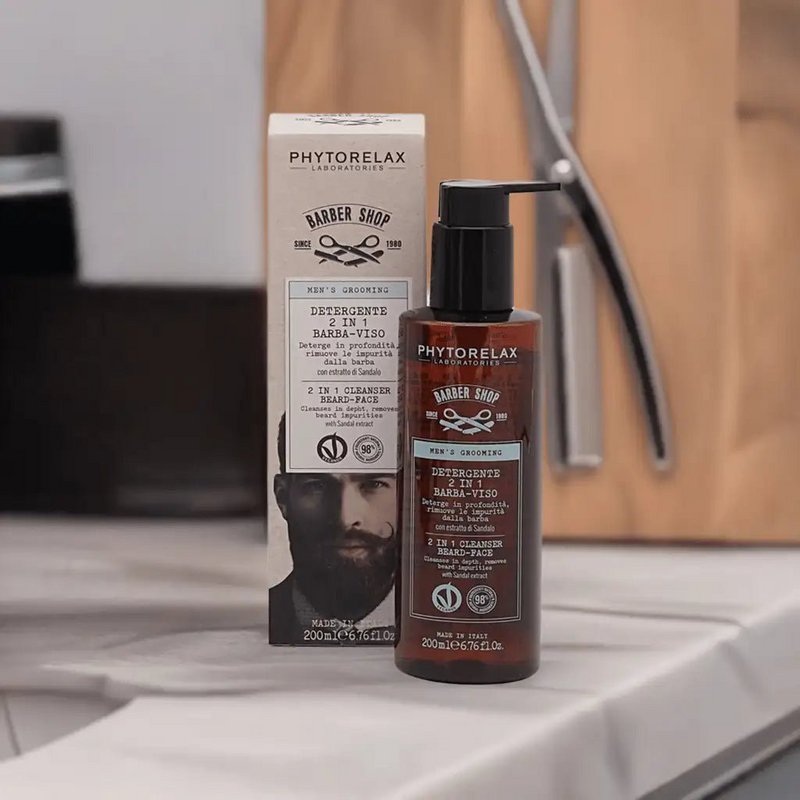 2 i 1 Cleanser Cleanser til skæg og ansigt - 200ml