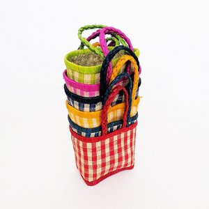 Children's baskets Vichy checkerboard - 50  pieces assorted