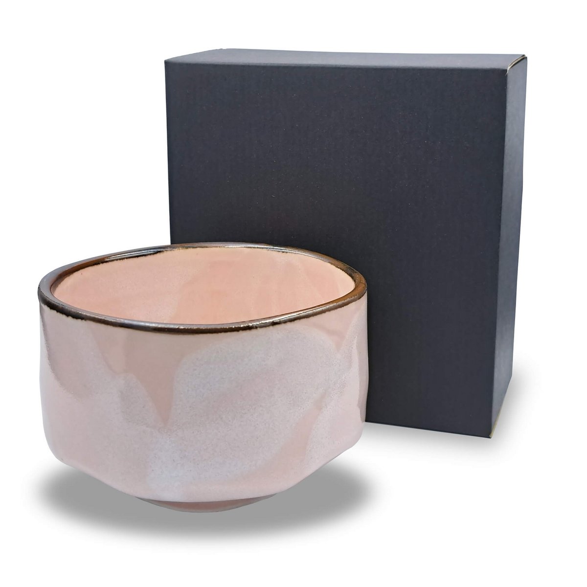 Japanse matcha bowl chawan pinku handgemaakt van keramiek
