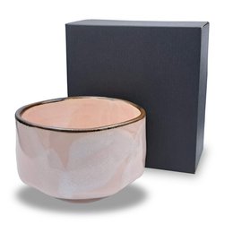 Japansk matcha skål chawan pinku håndlavet fra keramik