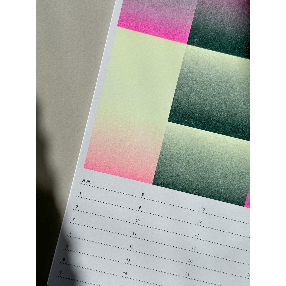 Risography birthday calendar (17.0 x 28.5 cm)