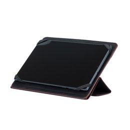 K0033AB | Étui pour tablette Cuir véritable, pleine fleur, grain dollar. Col. Noir avec bords rouges. Fermeture par patte contrastée. Dimensions : 19,5 x 25,2 x 1 cm Conditionnement : sachet Tnt