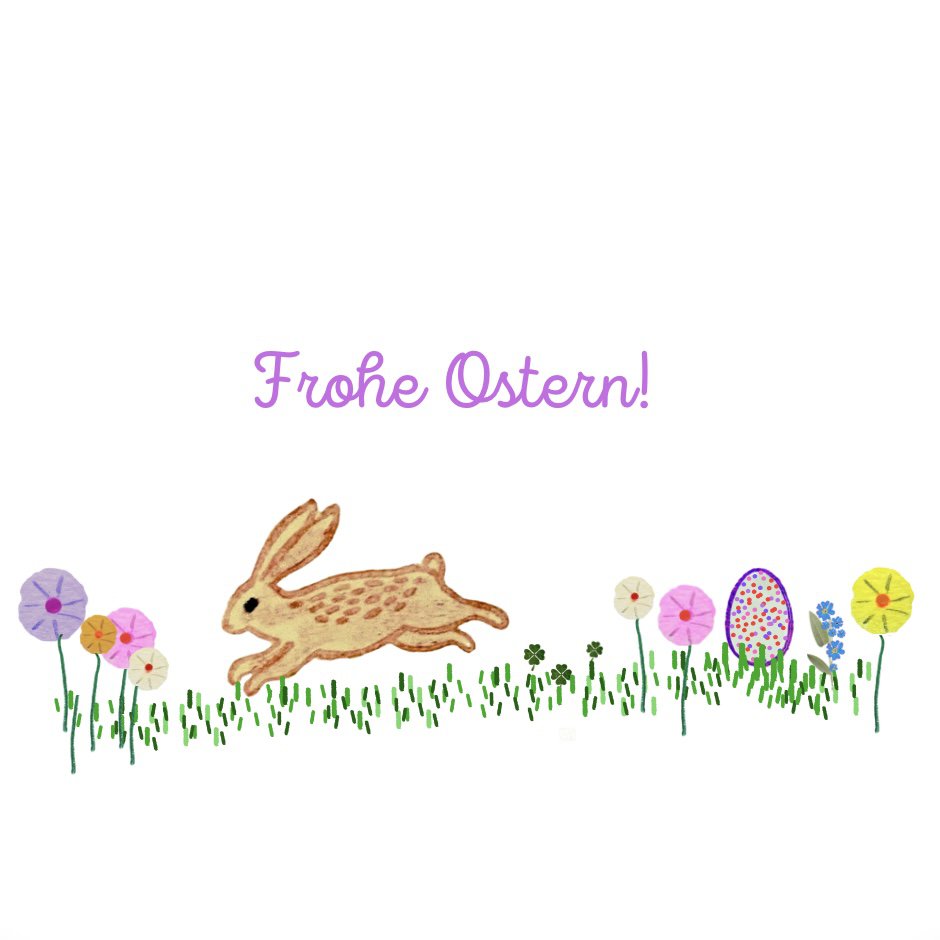 Tarjeta Con Conejito De Pascua