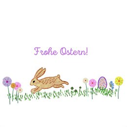 Tarjeta Con Conejito De Pascua