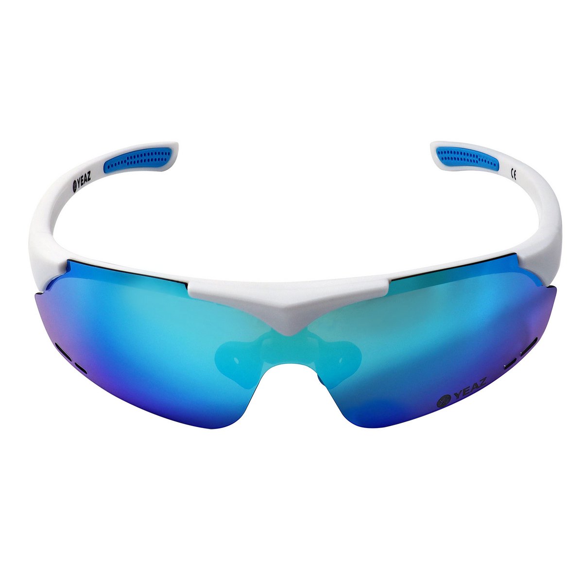 SUNUP Set Magnet Sport Zonnebril Mat Wit / Full Revo Ice Blue