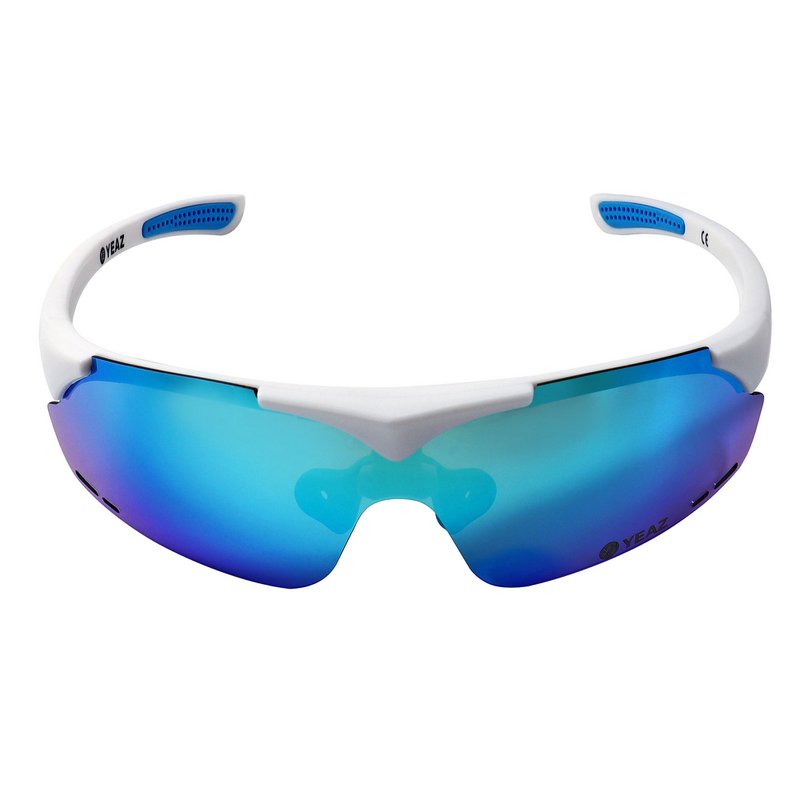SUNUP Set Magnet Sport Zonnebril Mat Wit / Full Revo Ice Blue