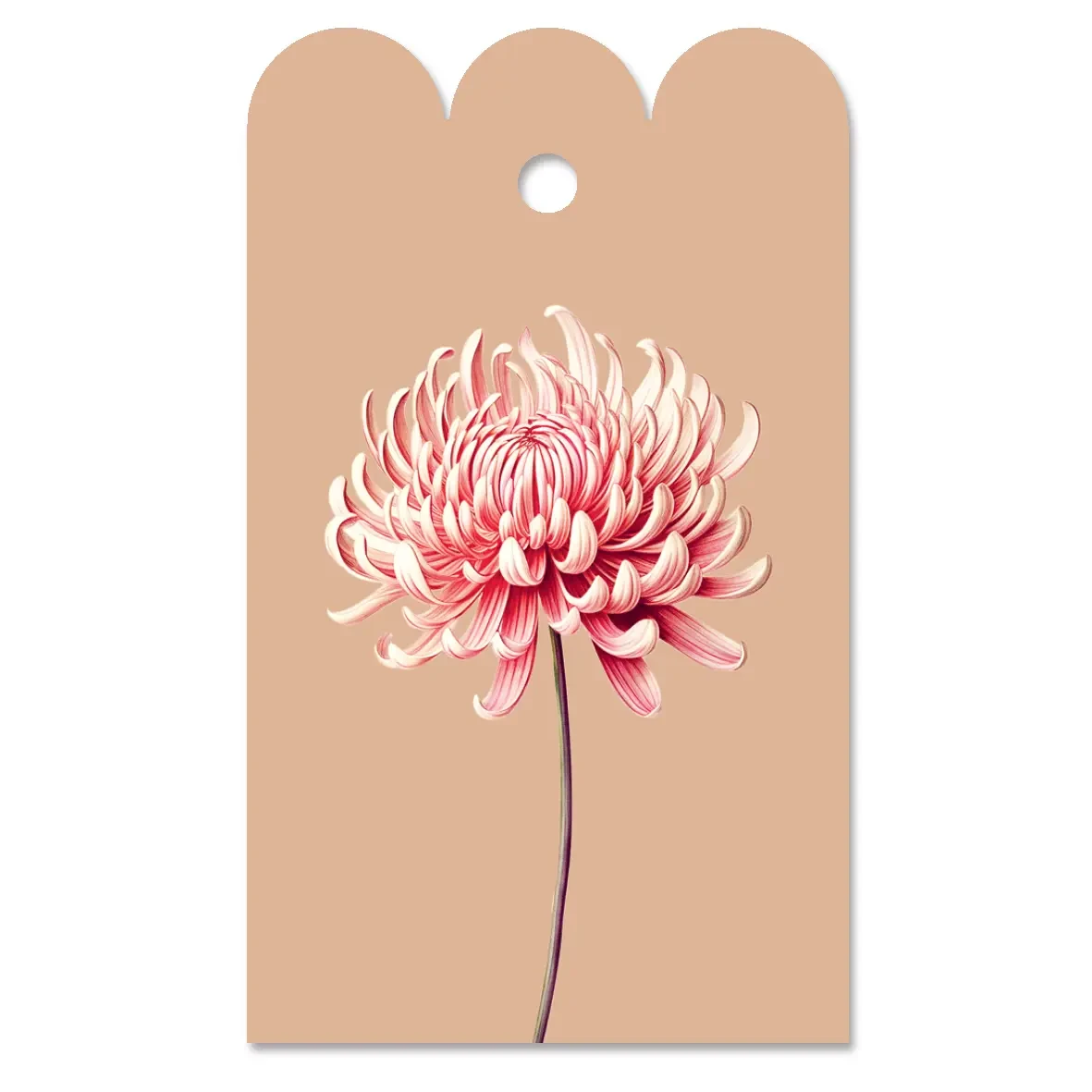 Gift Tag Chrysantheme (Blume)