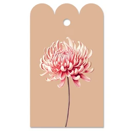 Gift Tag Chrysantheme (Blume)