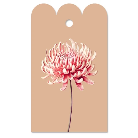 Gift Tag Chrysantheme (Blume)