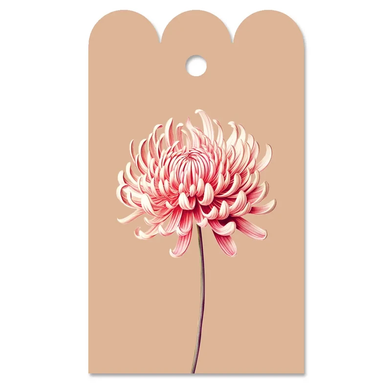 Gift Tag Chrysantheme (Blume)