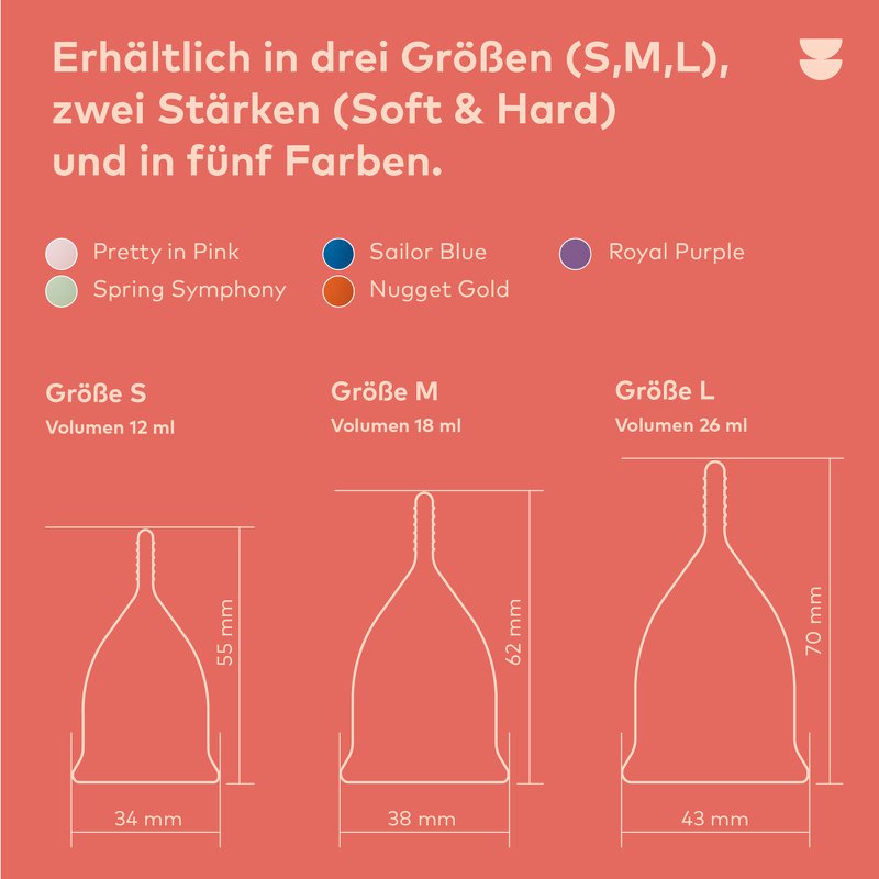 divine Menstruationstasse I Soft l Pretty in Pink l Größe M