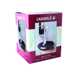 LAGUIOLE-KARAFFE, KARAFFE UND TABLETT AUS GUMMIHOLZ