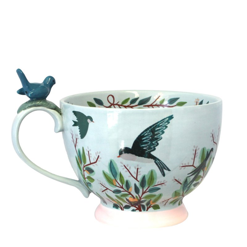 SECRET GARDEN BIRD TEACUP 