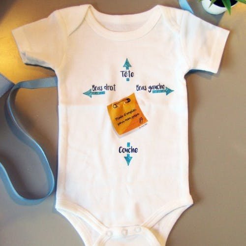 HUMORØST BABY-Bodydragt TIL FAR - BLÅ