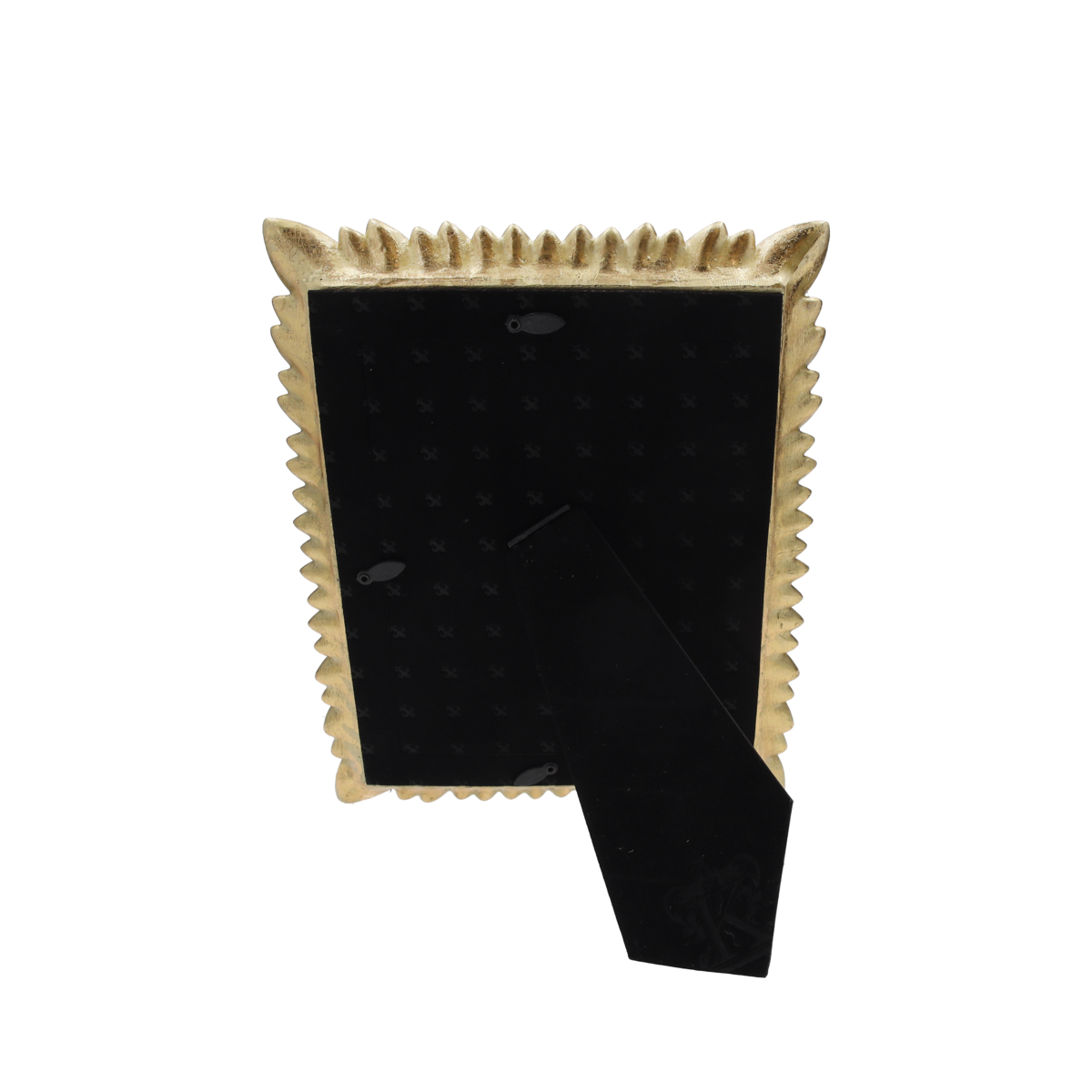 Gold metal photo frame with leaves 23.5x18 cm