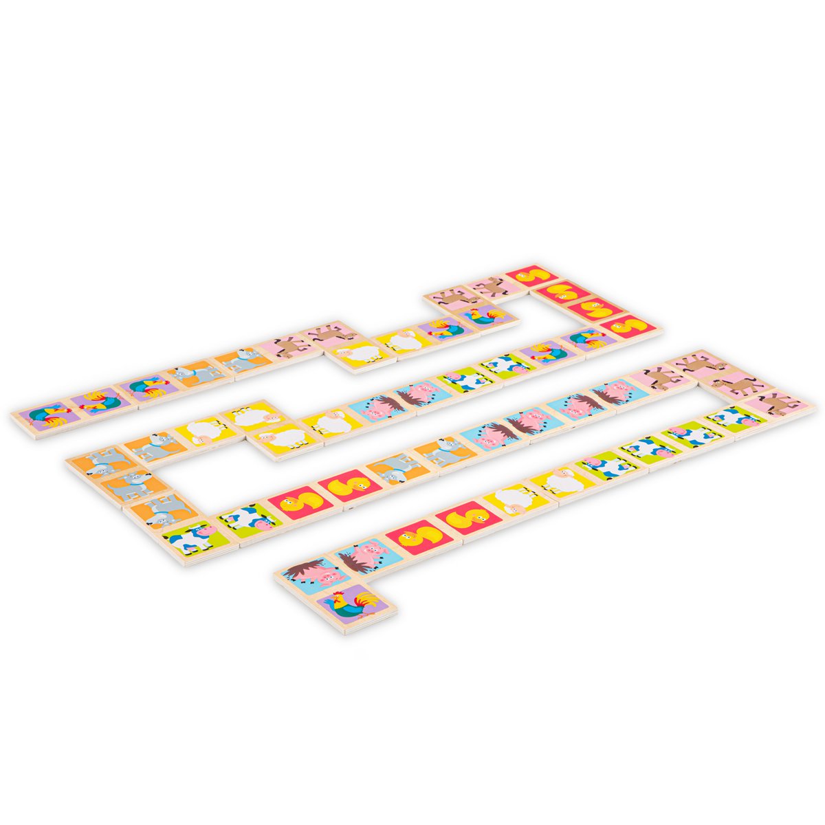 Gioco Domino in legno con animali