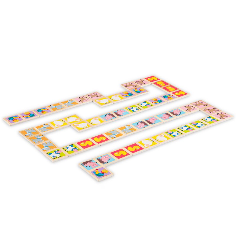 Gioco Domino in legno con animali