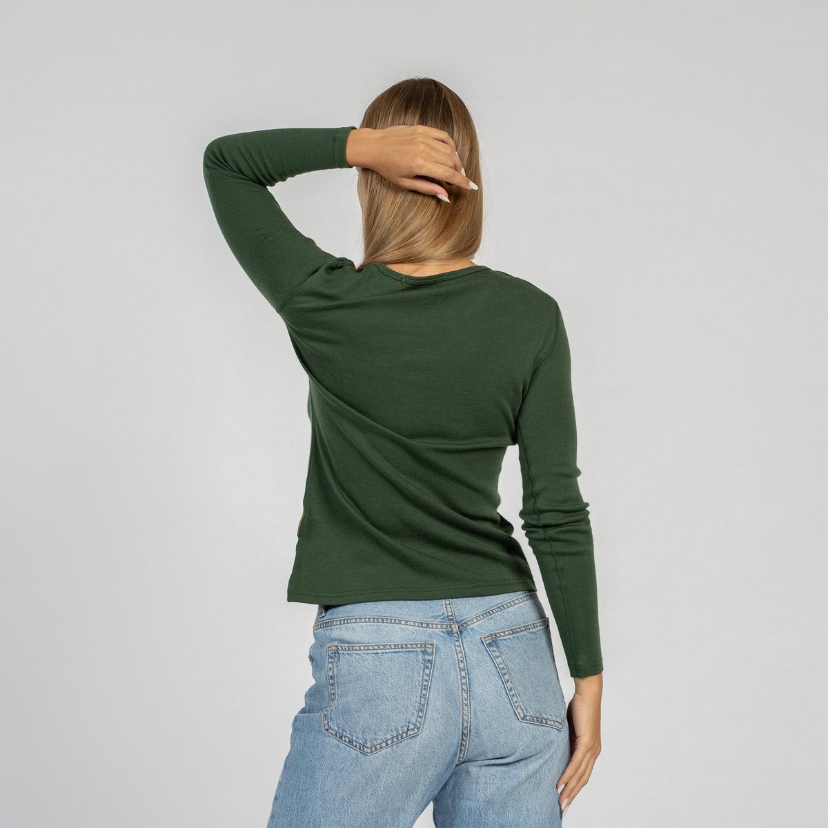 Women's Merino 160 Long Sleeve Crew Dark green