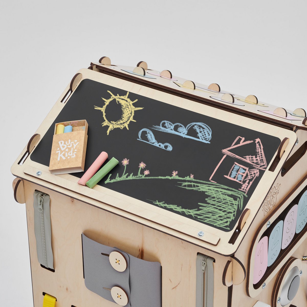 Set - BusyBoard cottage natura/pastel and creative cube
