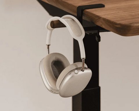 Desk-Mounted Headphone Hook