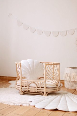 Samtgirlande „White Pearl“ mit Halbmonden