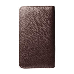 8 Credit Card Dual-Zip kiezelstenen lederen portemonnee bruin
