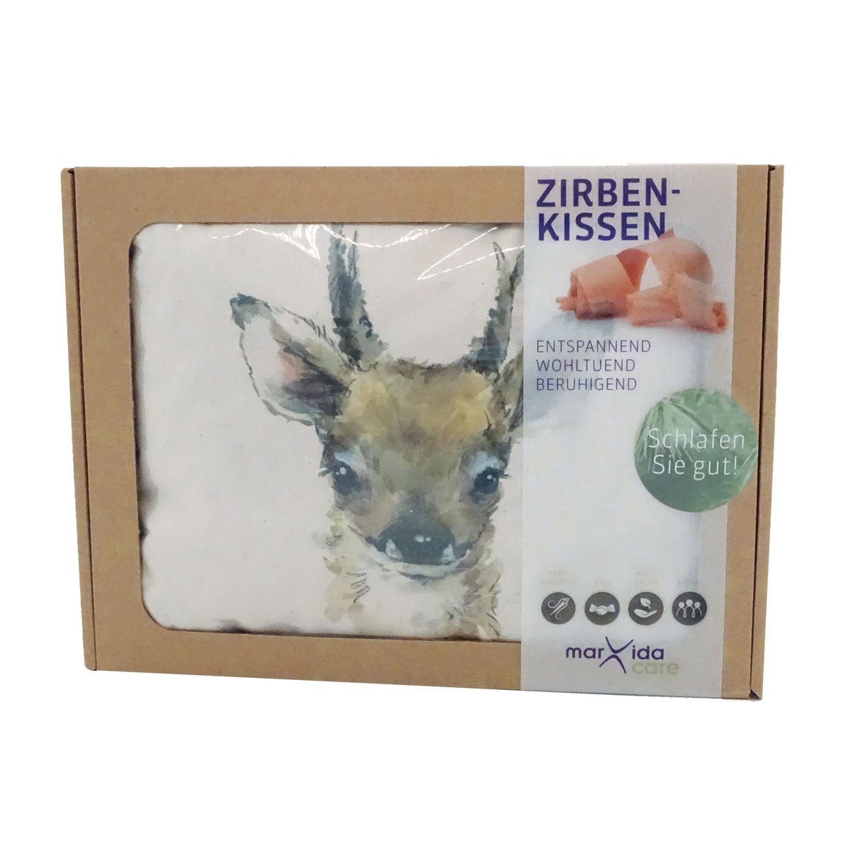 10 grenen kussens display: egel, vos, hert & Co. | 100% grenen | Natuurcadeauset | Kalmerend natuurlijk kussen met bosdiermotieven
